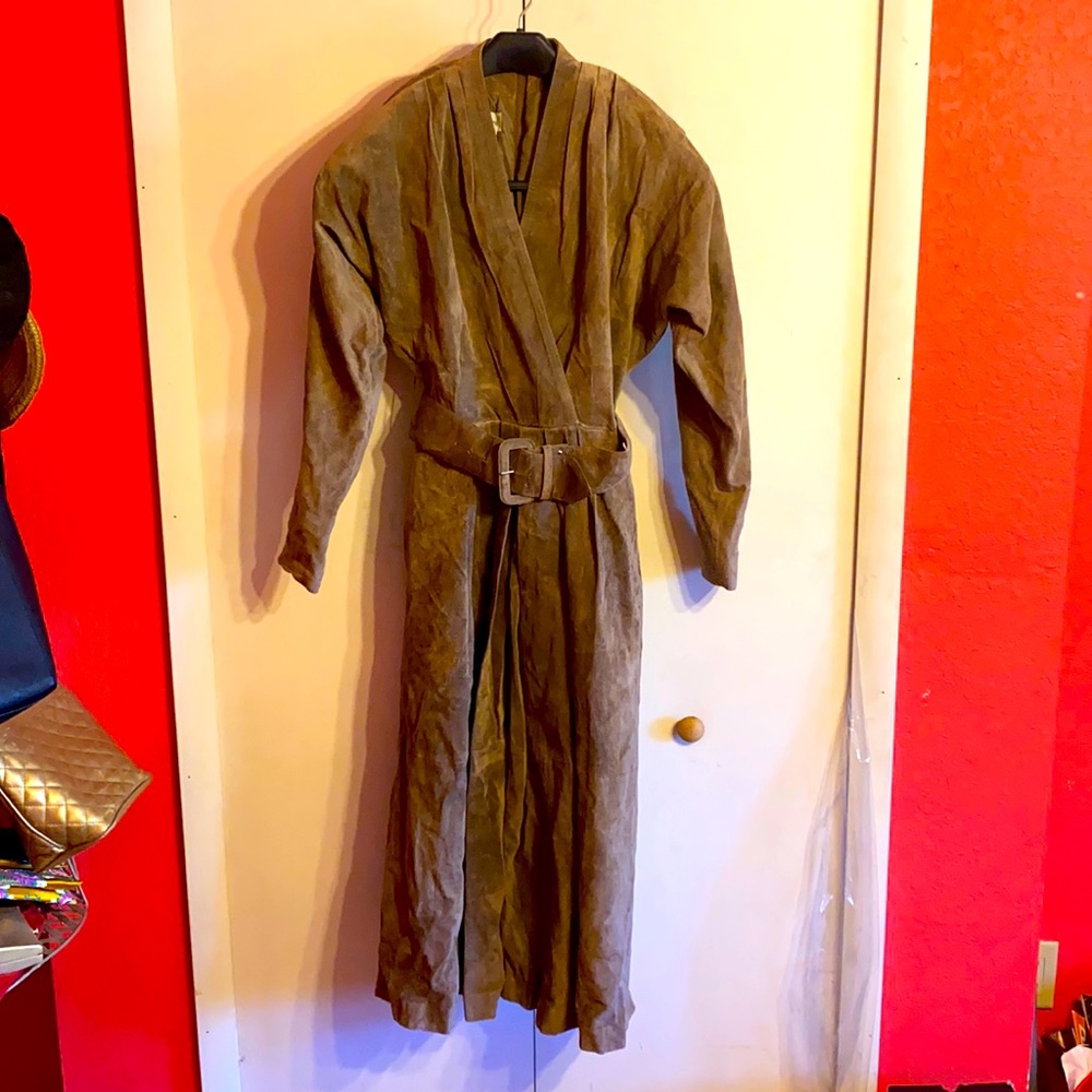 Lloyd Williams suede belted kimono